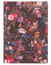 Paperblanks diář 18měsíční 2023-2024 Floralia Flexis midi horizontální FE9502-6